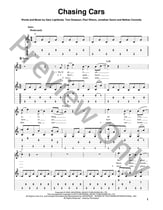 Chasing Cars Guitar and Fretted sheet music cover